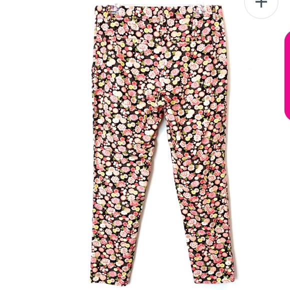 6397 Brand Jacquard Pant in Pink Floral Oragami Print - Picture 5 of 5